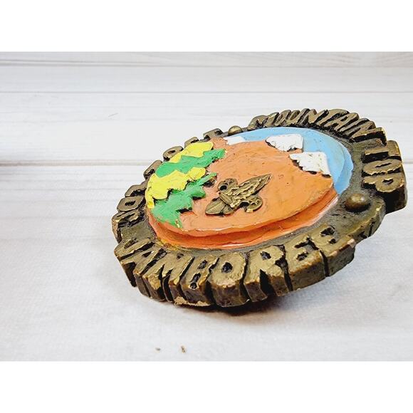 Vintage Boy Scout LDS High On The Mountain Top Patch & Neckerchief Slide 1982 - Picture 7 of 15